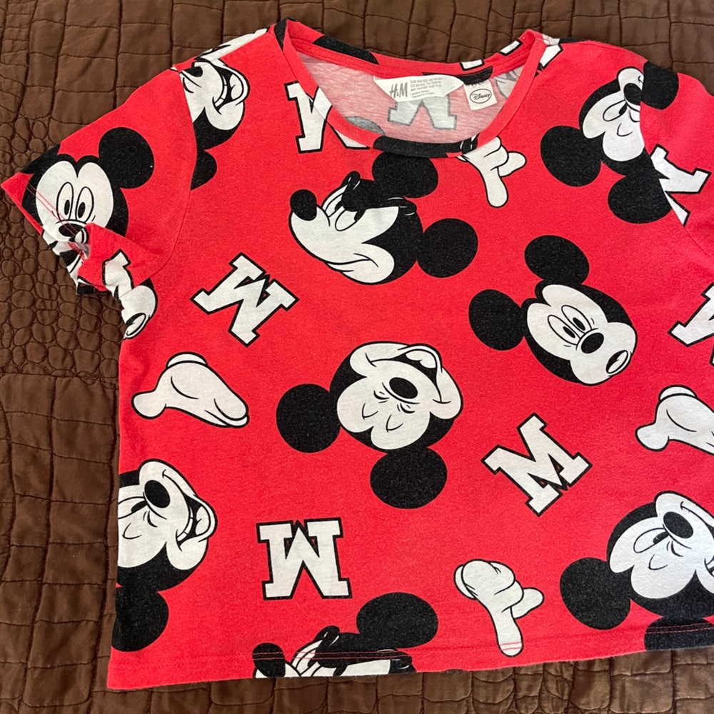 H&M Mickey Boxy Cropped Tee - Picture 4 of 6